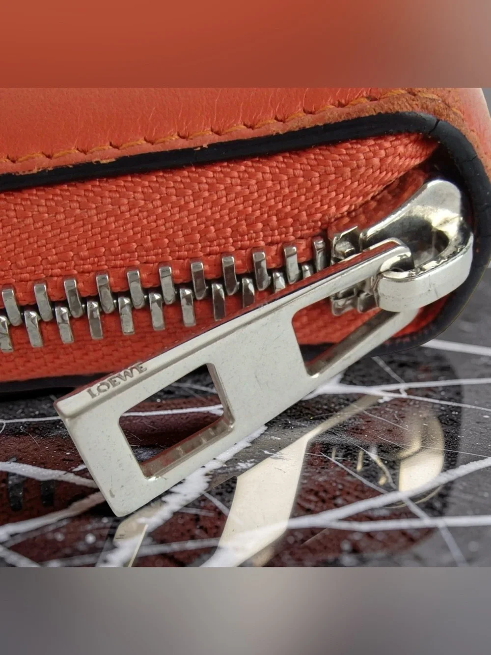 Loewe Anagram Leather Zip Around Wallet 🤩🧡